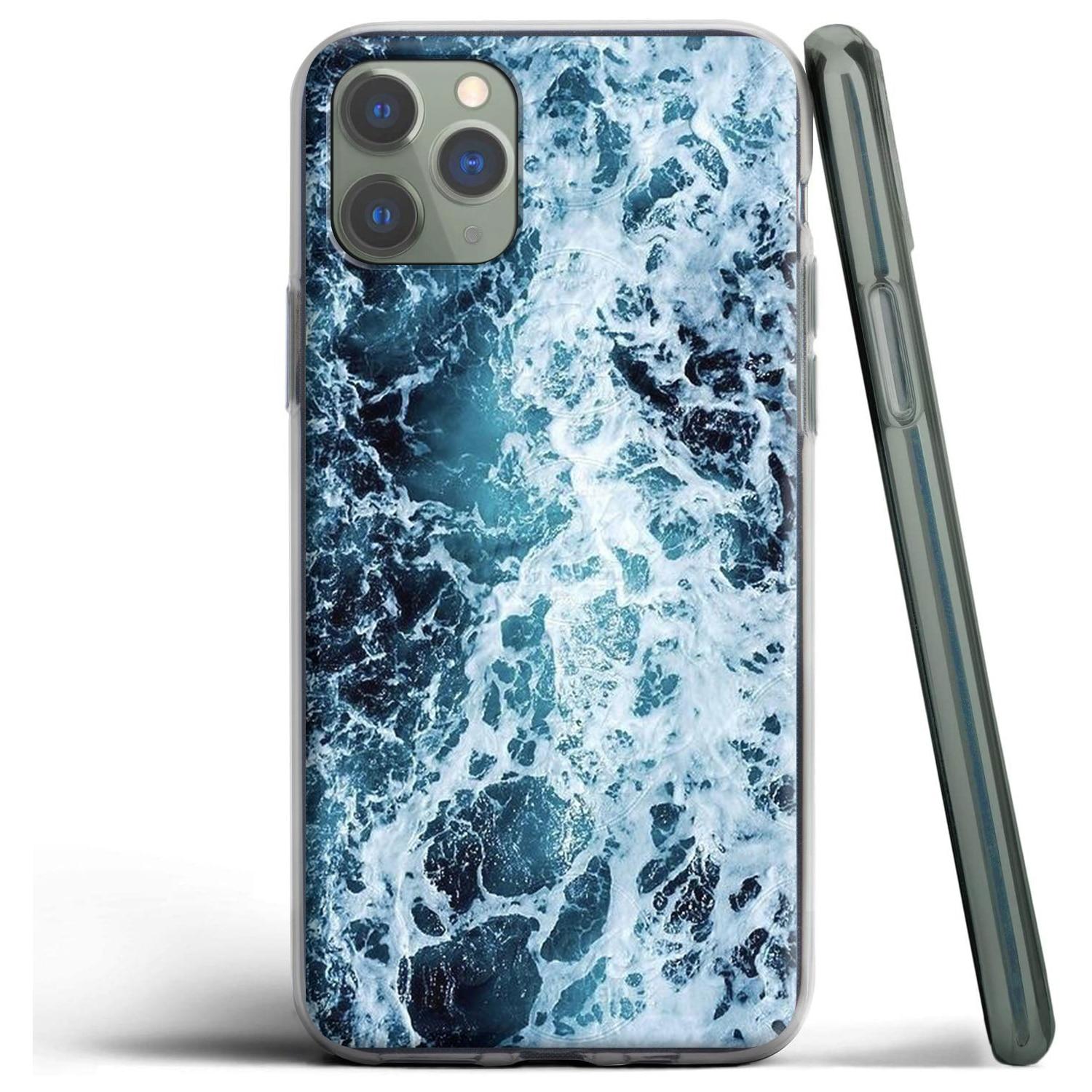 

Силіконовий чохол Blue Sea Waves Ocean для Apple iPhone 12 Mini 11 Pro SE XS X XR Max 8 7 6S 6 Plus 5S for Iphone 12 Mini безодня