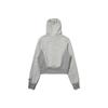 BBC EARTH Women S Cropped Hoodie Zip Up  Melange Gray  24SS