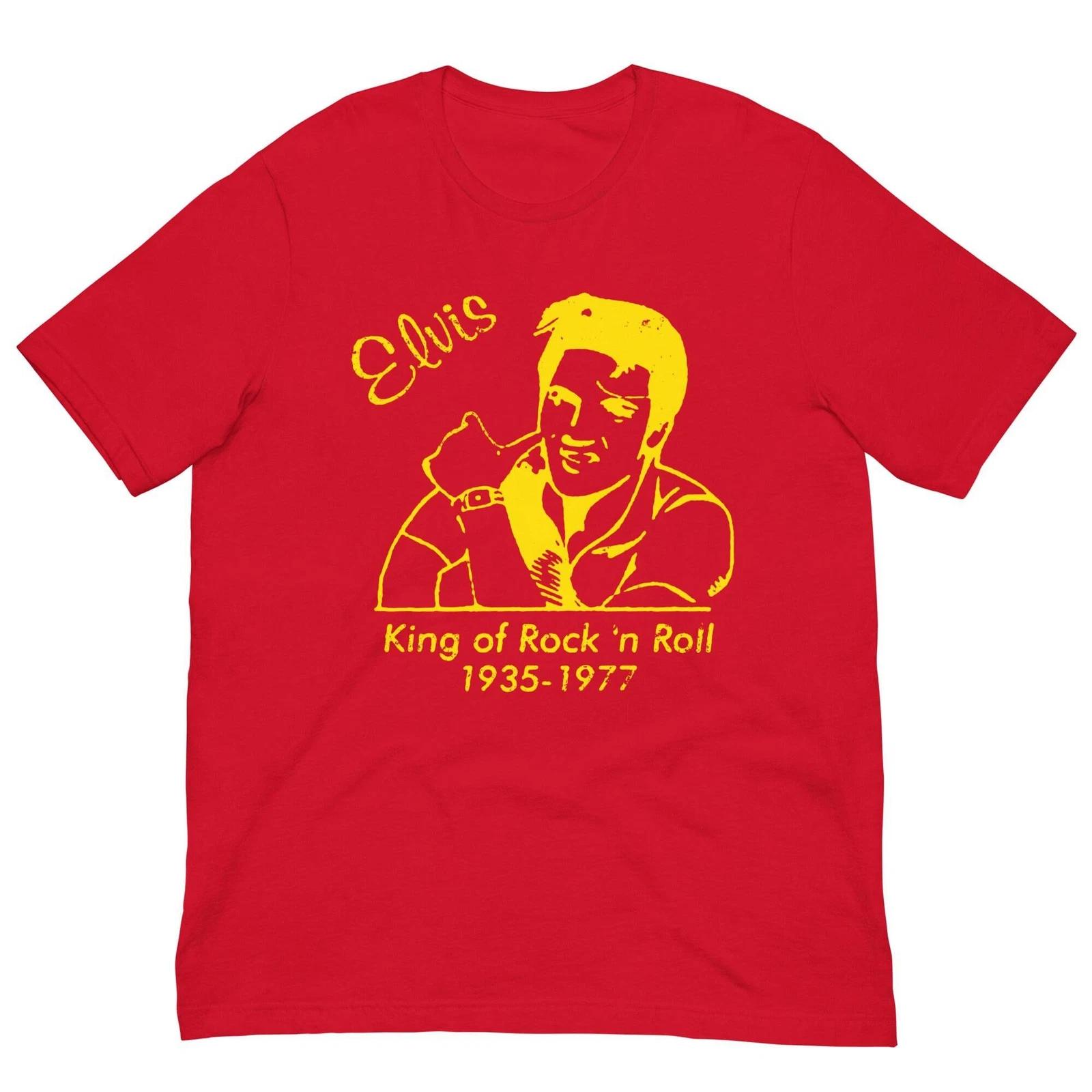 Elvis Presley Vintage Retro T Shirt King of Rock n Roll Unisex Graphic Tee S