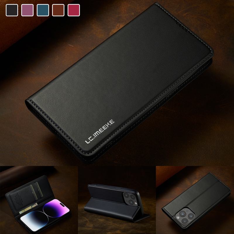 Pouzdro na telefon pro Redmi Note 14 13 12 11 X5 Pro Plus 5G 4G S 11S 12S Pouzdro Peněženka Magnetické flipové kožené pouzdro s držákem na karty