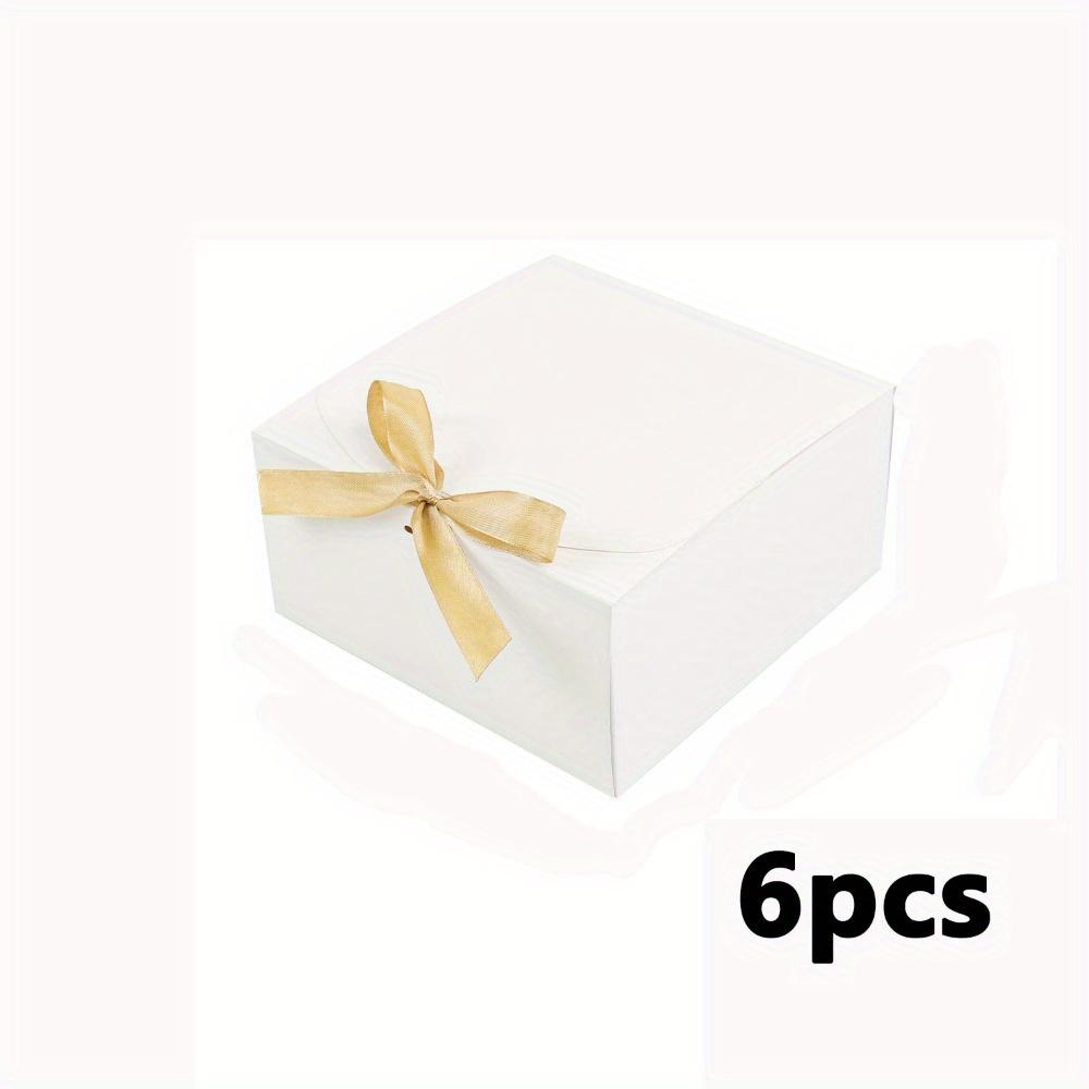 

6 шт. черных подарочных коробок с крышками и золотой лентой для жениха, коробки для предложений, коробки для поделок, подарки на день рождения, свадьбу, подружки невесты, выпускной 6pcs белый