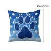 45x45CM Blue Paw Dotted Pillowcase Home Living Room Bedroom Sofa Bed Decorative Square Cushion Cover