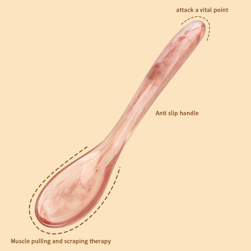 Resin Massage Wand Spoon Body Gua Sha Tool Acupoint Pen Eye Massage Stick Cream Applicator Meridian Face Skin Care Tool