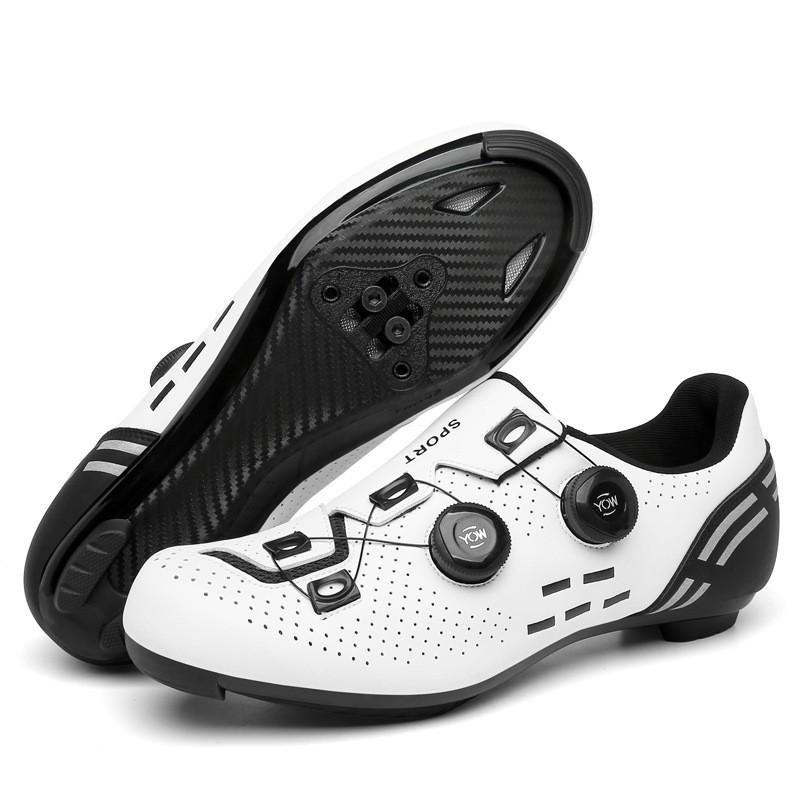 Rennradschuhe Mit Steifer Sohle Atmungsaktive Passform Herren Damen Große Größe MTB Fahrrad Option Ohne Cleats