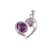 Afrikanischer Amethyst Edelstein 925 Sterlingsilber Anhänger Schmuck Valentinstagsgeschenk CP-3-6