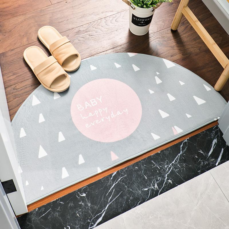 Cute Cartoon Floor Mats Home Door Non-slip Floor Mats Bedroom Kitchen Bathroom Semicircular Door Mats Floor Mat In The Room