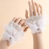Detachable Lace Short Wrist Flared Cuffs Coat Mesh Fake Sleeves Ruffles Wristband Lolita Decorative Accessories
