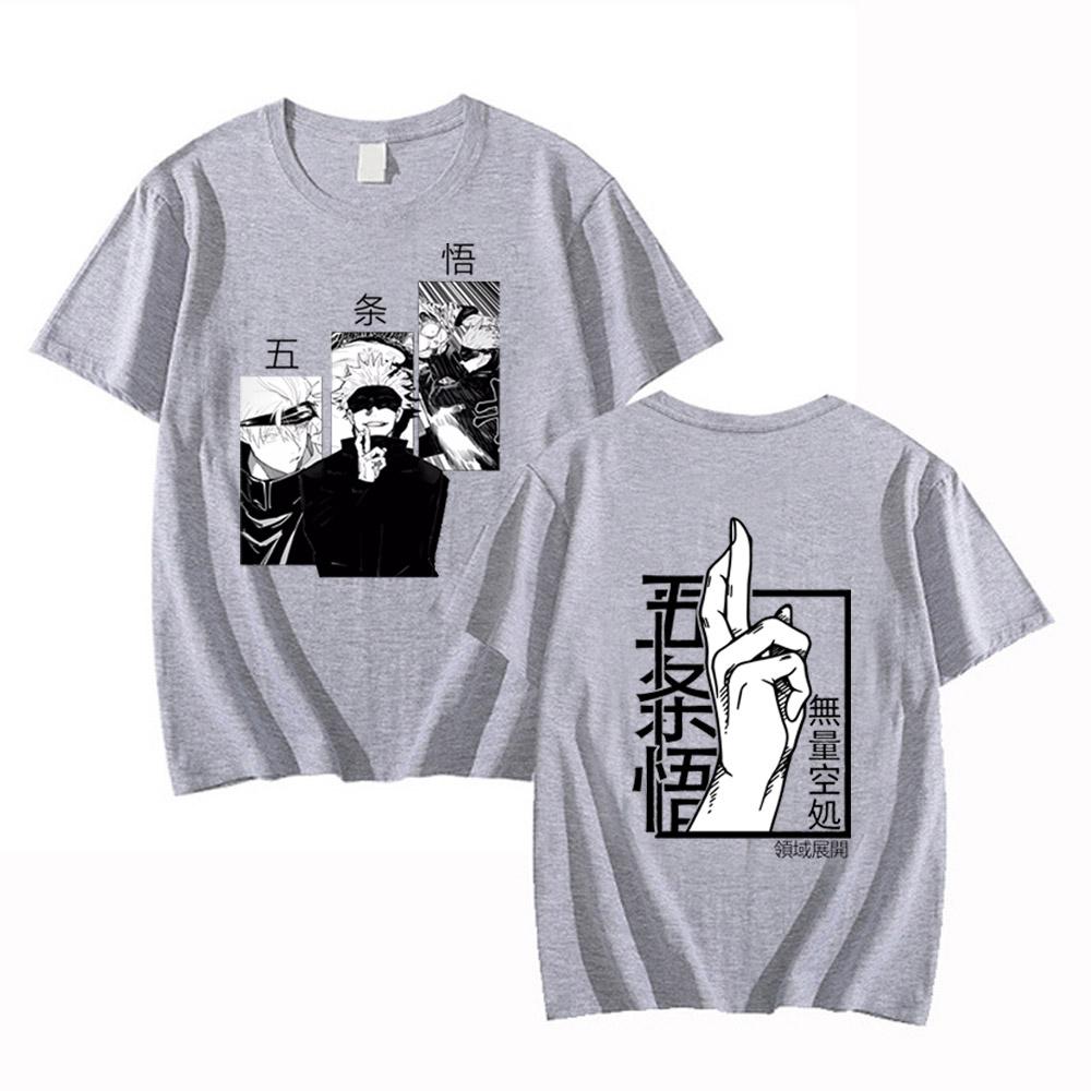 Anime Satoru Gojo Jujutsu Kaisen T Shirt Fashion Summer Loose Women Men Sleeve Cotton High Quality Casual T Shirt Soft Tops