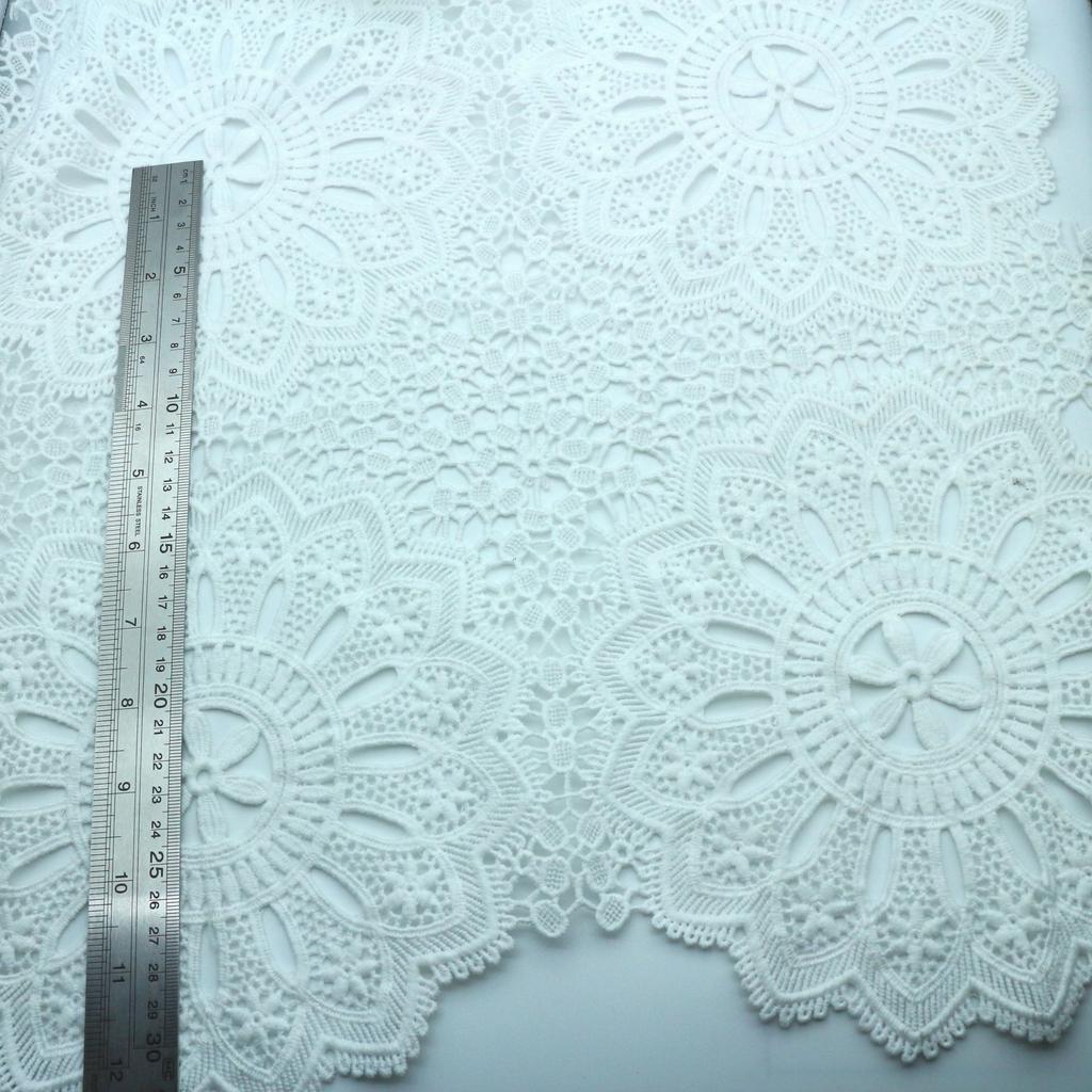 Milk Silk Water-Soluble Lace Embroidery Fabric Full Lace Women'S Clothing Dress Wedding Dress Fabric