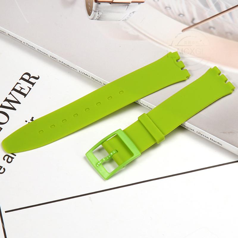 Silikonový řemínek pro Swatch SFS103 SFV107 SFN120 SFK397 SFK360 SFK361 Pásek na hodinky 16mm Dámský náramek Vodotěsné doplňky k hodinkám