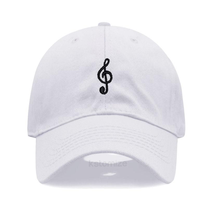 Unisex Soft Cotton Dad Hat Musical Note Embroidery Baseball Cap For Women Men Adjustable Unisex Casual Sports Caps