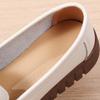 Spring and Autumn New Style Moccasins Genuine Leather Embroidery Breathable Soft Leather Non-slip Soft Sole Single Shoes