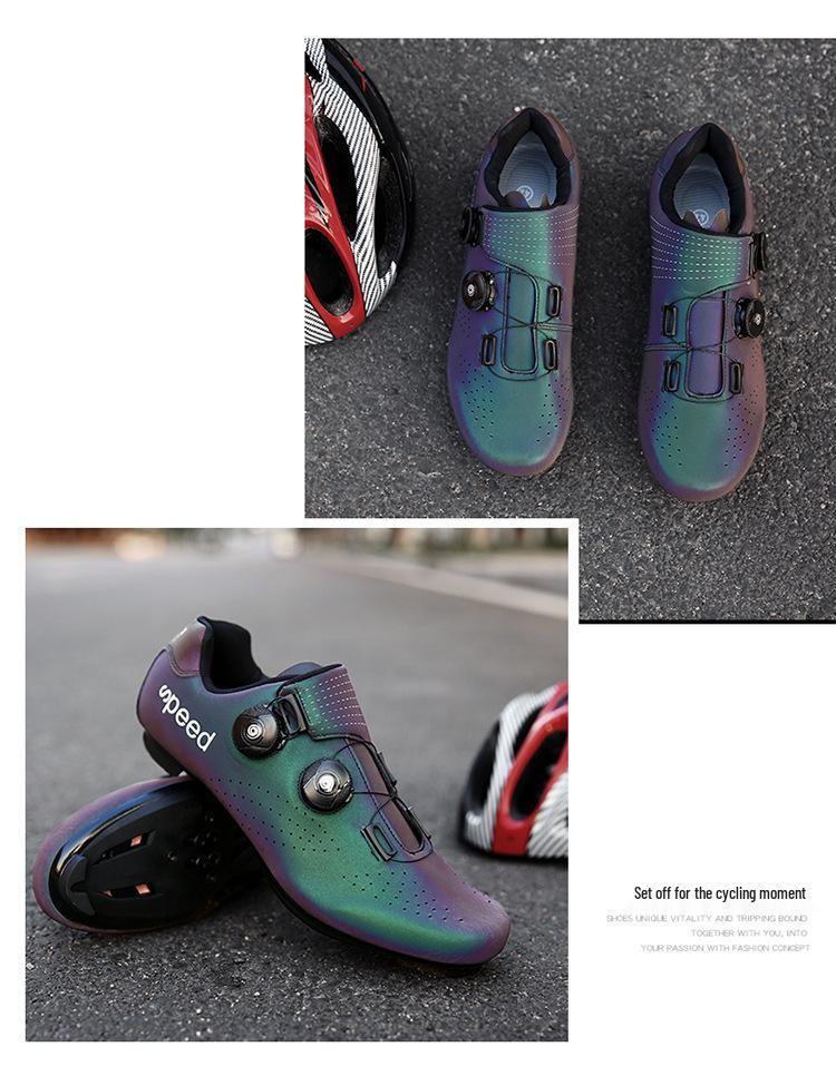 Scarpe da Ciclismo 2023 con Cinturino Incrociato e Chiusura - Scarpe Unisex per Bici da Strada e Mountain Bike, Design Colorato