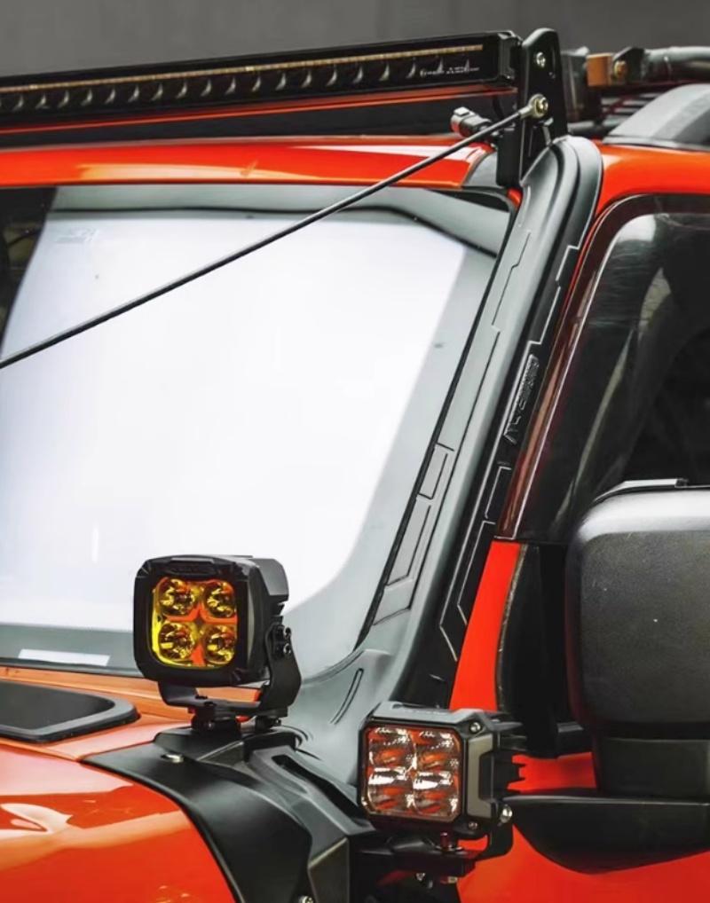 Car Roof Long Searchlight Auxiliary Bracket Fit for Tank 300 Modified Car A-pillar Hood Spotlight Bracket Exterior Upgrade Parts