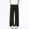 Summer New Cool Breathable Casual Pants Thin Men's Trend Loose Wide-leg Drape Elastic Waist Trousers
