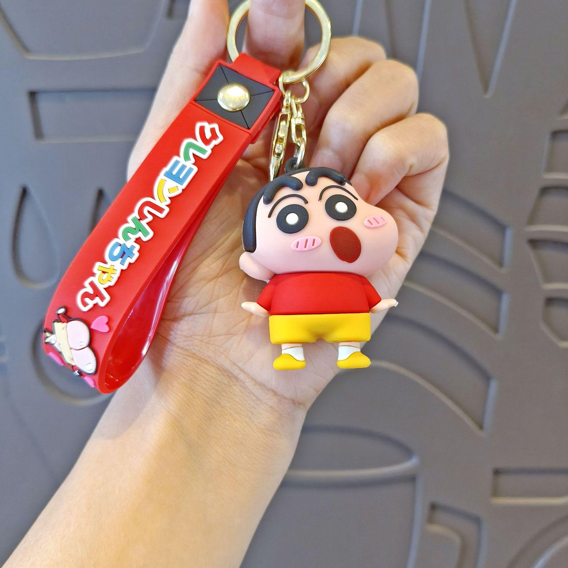 

New Cute Crayon Shin-Chan Silica Gel Key Buckle Creative Backpack Pendant Comic Ornaments Cute Gifts For Boys And Girls