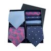 Men'S Gift Box Tie, Fashionable Business Striped Tie Square Scarf Combination Set, Luxury Gift Box.