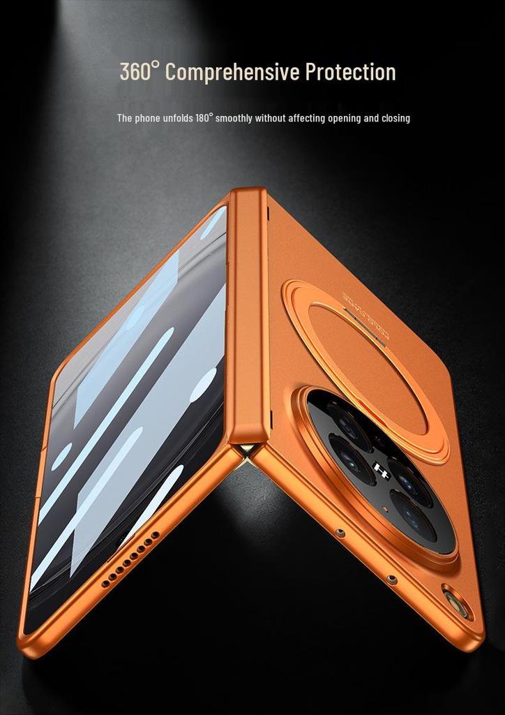 OPPO Find N6 Magnetic Hinge Phone Case with Finger Ring Holder, Wireless Charging, Anti-Peep, Thin & Stylish