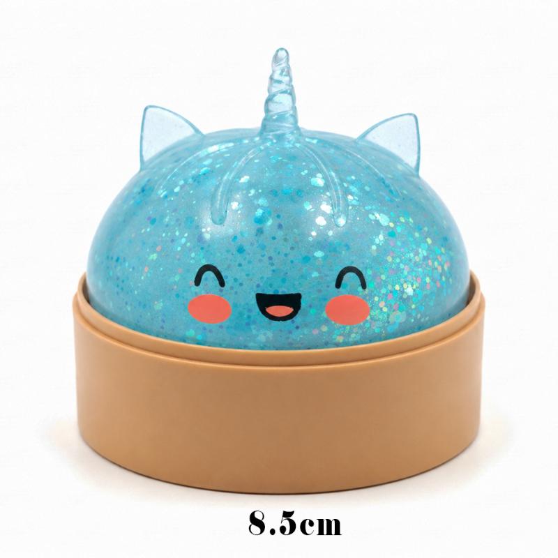 Simulation Steamed Stuffed Bun Toy Glitter Slow Rising Soft Stress Relief Fidget Toy for Classroom Student Rewards