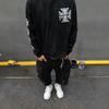 Louis Does Dirty Damage Long-Sleeved T-Shirt Street Graffiti Cross Star Top Trendy High Street Men