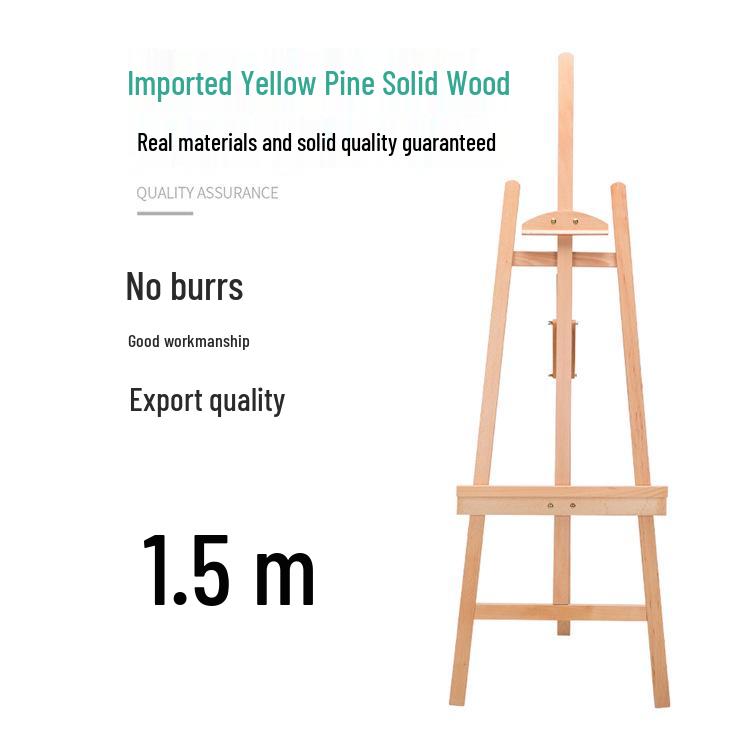1.5m Yellow Pine Solid Wood Art Display Easel