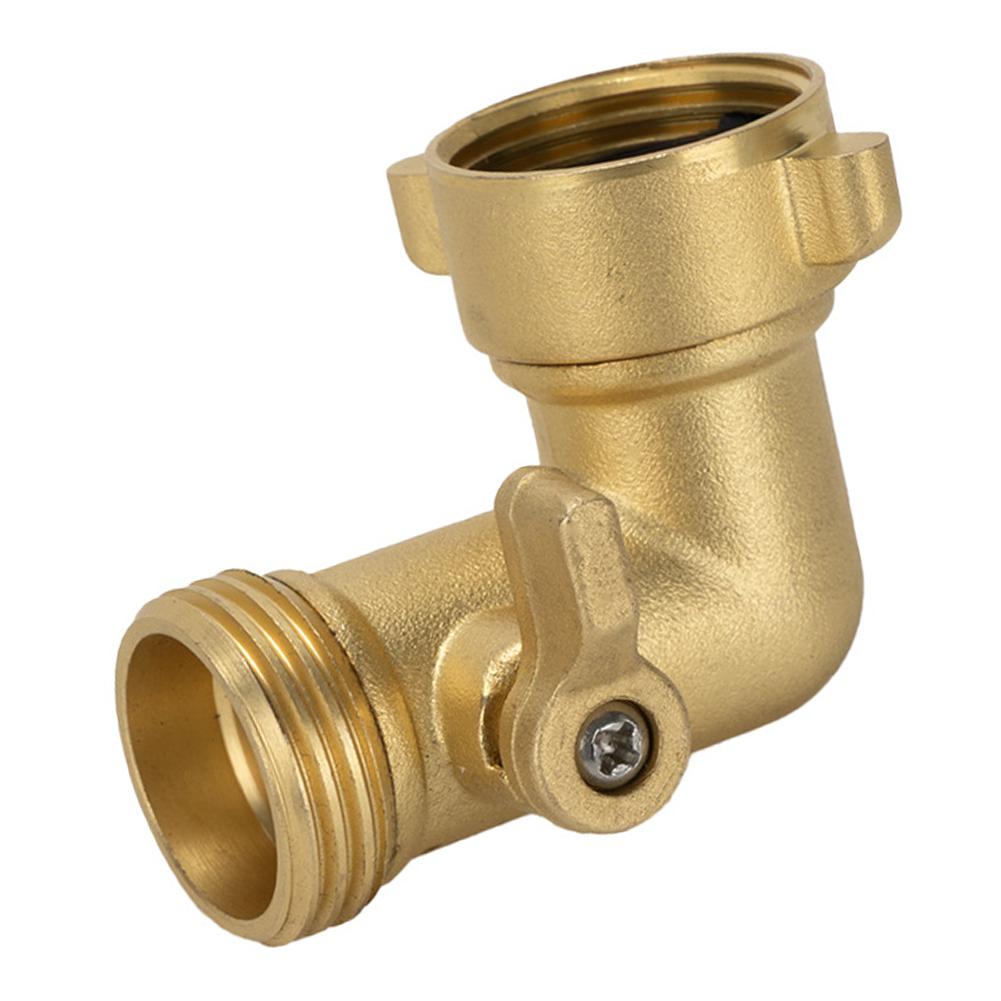 Brass Angle Valve Connector With Switch For Garden Hose Irrigation Quick Coupling Fitting Garden Watering Systems Leak Proof