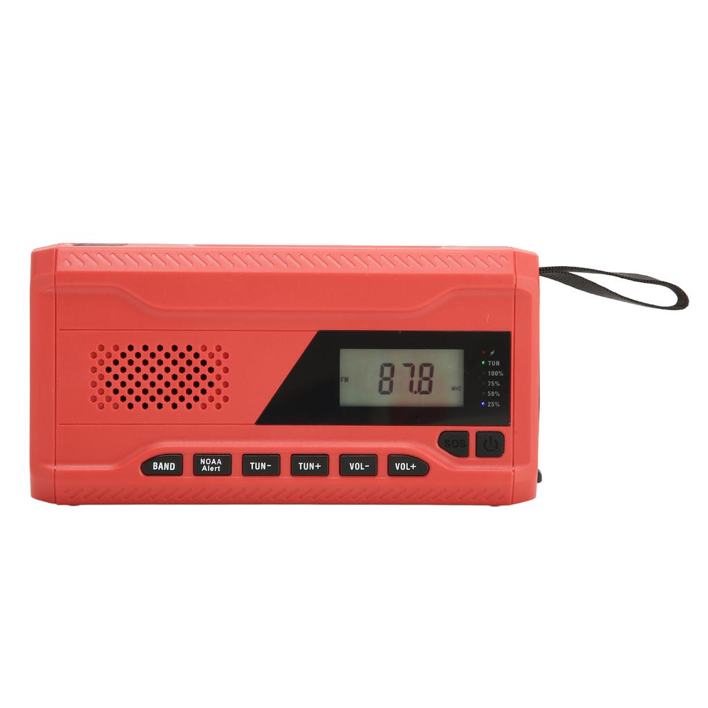 Handkurbel Notfallradio Multifunktionales FM AM WB Tragbares Solarradio für Haushaltsnotfall Ou