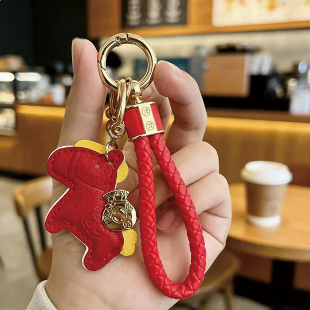 Car Keychain Gift For Couples Water Beads Prosperity Pu Material Ideal For Weddings And Birthdays