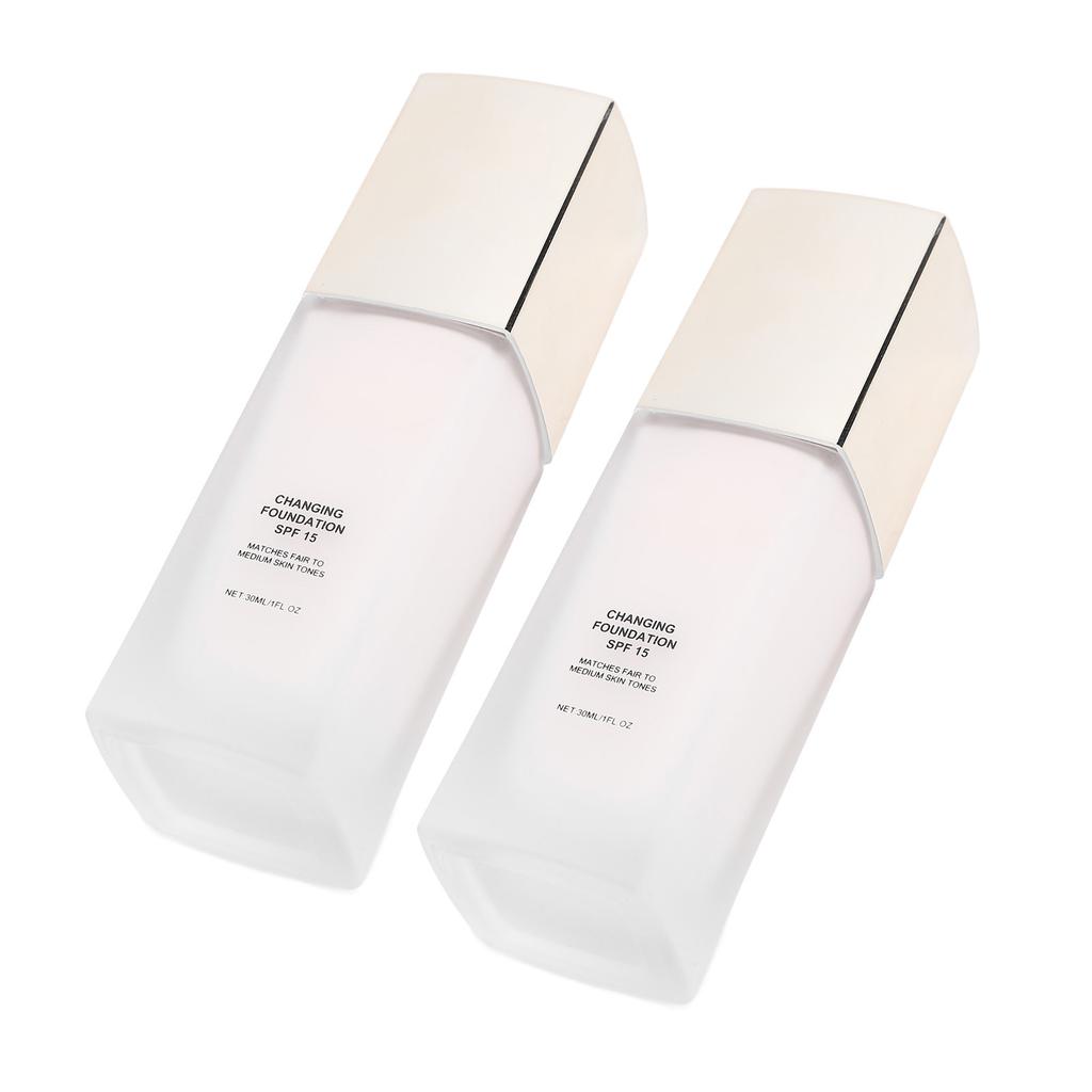 2pcs 30ml Moisturizing Foundation Nourishing Lightweight Skin Hydrating Foundation for All Skin Types