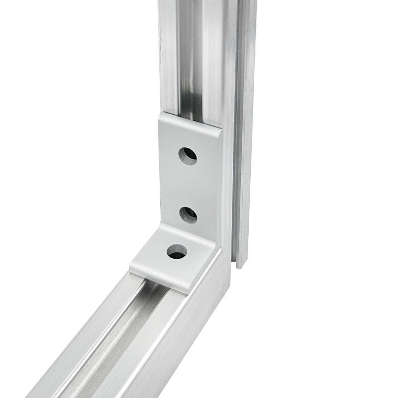 Adjustable 90-Degree Vertical Connector Bracket with Unequal Sides for Aluminum Profiles