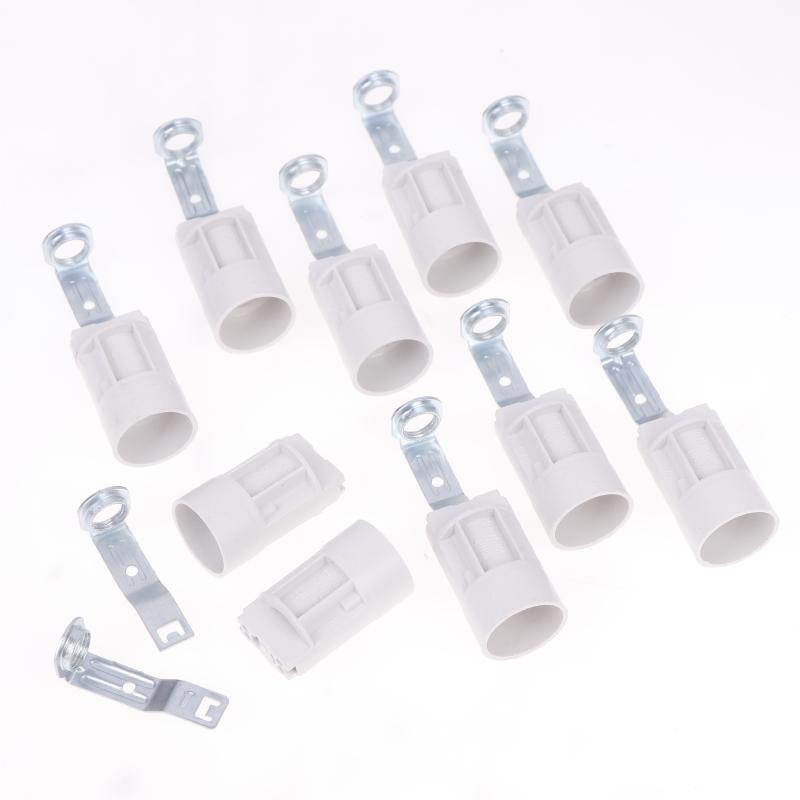 10 Pcs Candelabra Socket E14 Bracket Lamp Holder Lighting Base Zinc Alloy Sockets Bulb Holder With Bracket For  Lamps