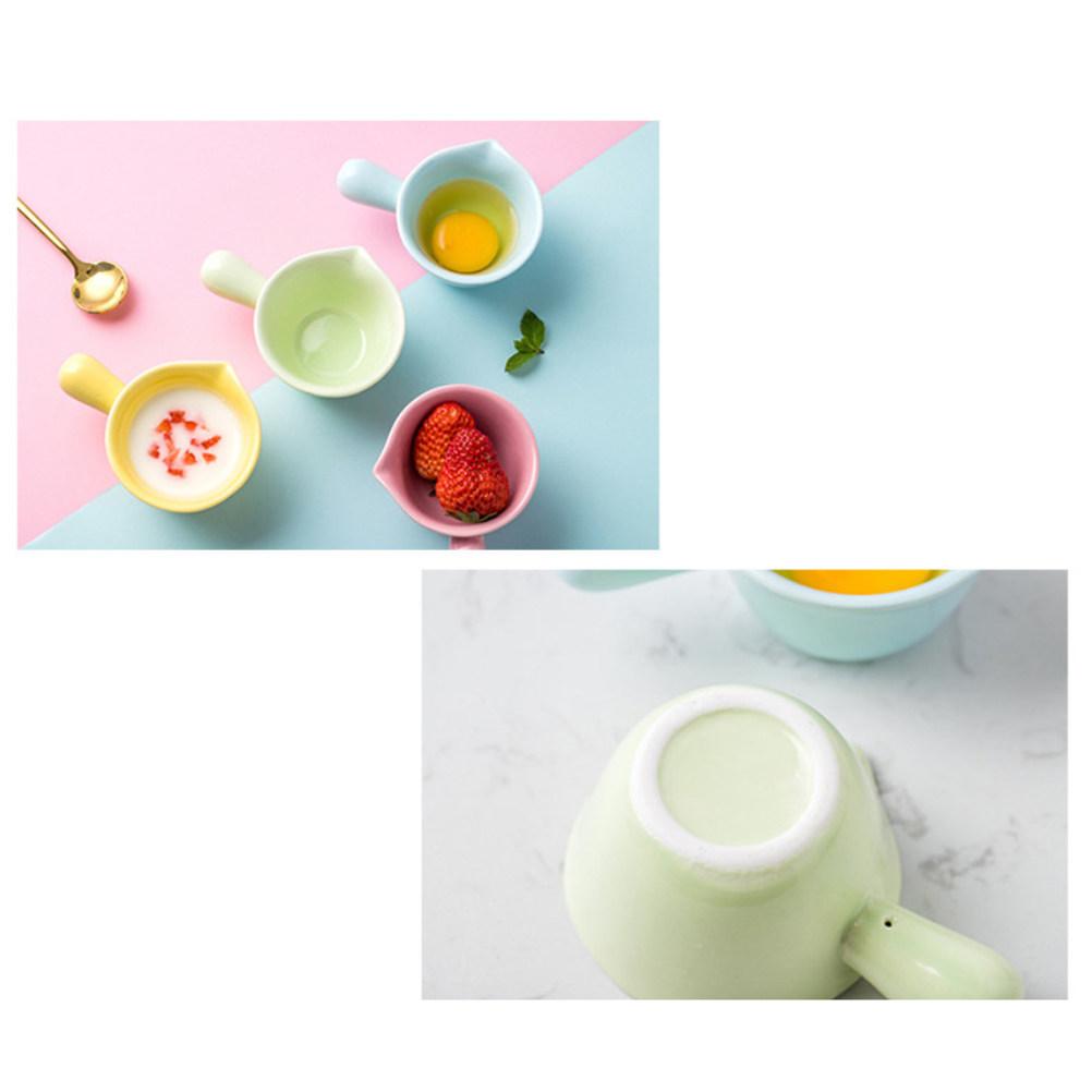 Ceramic Milk Pot 70Ml with Handle Heat Resistant Microwave Oven Safe Dishwasher Friendly Multi Use Casserole Stew Soup Porridge