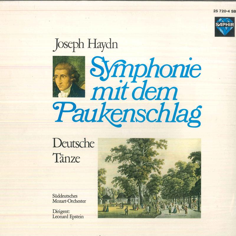 

LP Record LEONARD EPSTEIN SDDEUTSCHES MOZAR Haydn Symphonie Mit Dem Paukenschla 257204SB SAPHIR Germany Classical Used