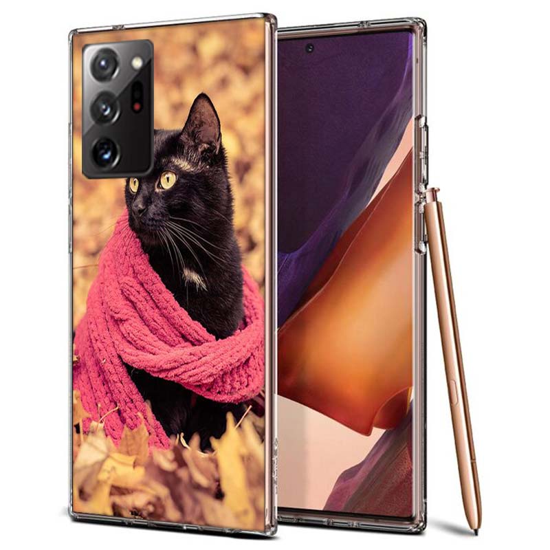 

Autumn Maple Leaf Black Cat Phone Case for Samsung A55 A35 A25 A15 A07 A05S A16 A17 A26 A36 A37 A56 A57 Galaxy Note 20 10 A50S A Samsung Note 10 Lite