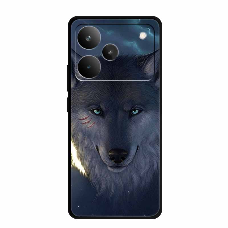 Für Realme P4 Pro 5G Hülle P4Pro Weiche TPU Silikon Rückabdeckung Für Realme P4 Pro Tiere 6,8" Bemalter Wolf Löwe Hülle Schale Tasche