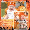 2 Pack Halloween Baby Pumpkin Hat Trick Or Treat Newborn Infant Knitted Pumpkin Costume Winter Knitted Beanie Hats For Boys Girl