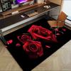 Rose Petals Crystal Velvet Office chair mat Area Rug - Non-Slip, Floor Mat, Office Desk Chair Rugs,Christmas Gift-1106243