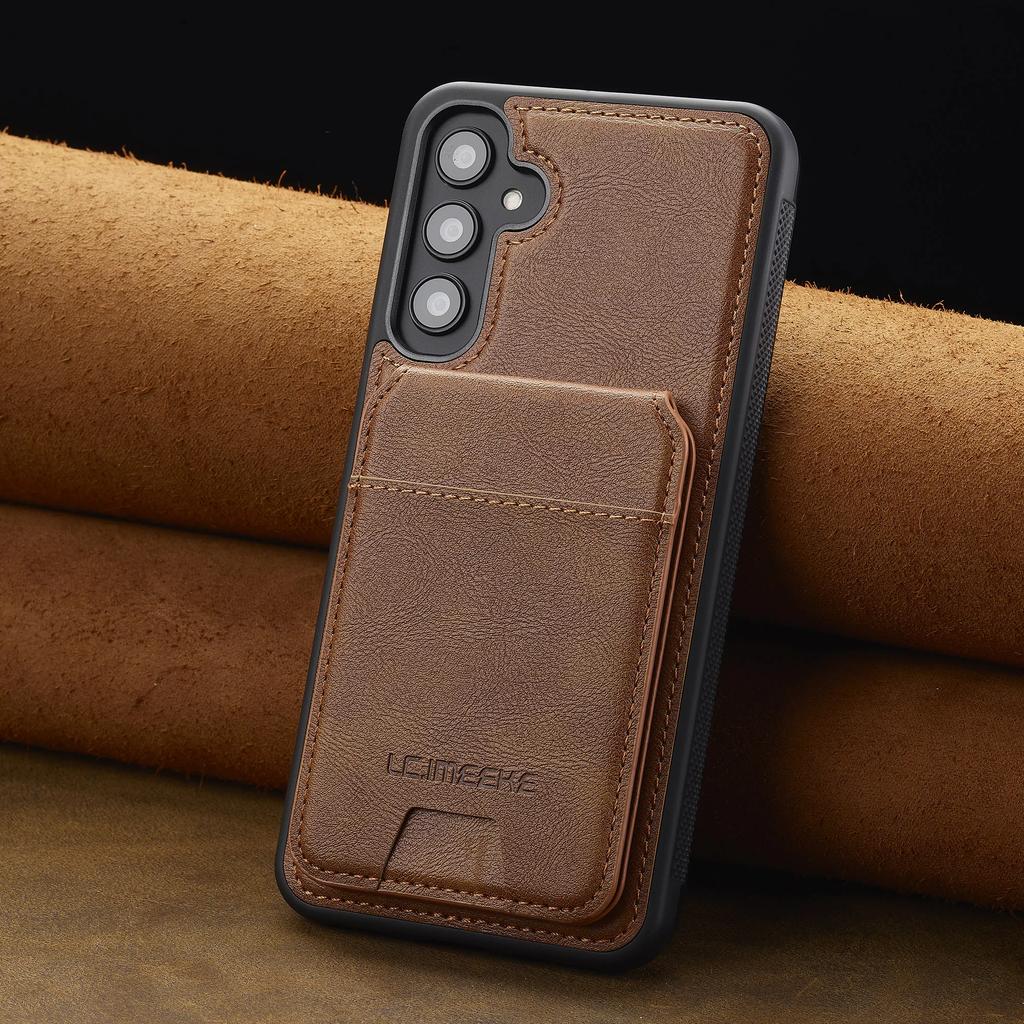 2 in 1 Detachable Cards Solt Wallet Leather Case For Samsung Galaxy S25 Ultra S24 Plus S22 S21 A55 A35 A16 A15 A14 Vertical Bag