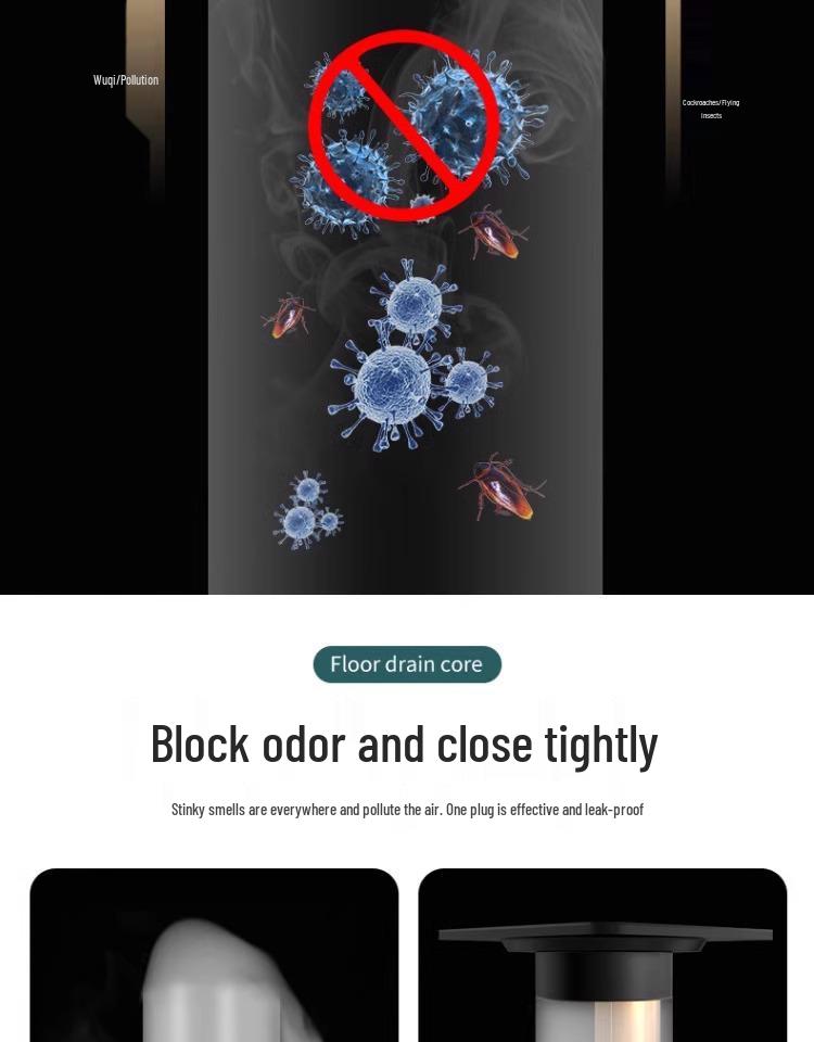 Universeller Bodenablauf Geruchsblocker & Filterabdeckung für Badezimmerrohre