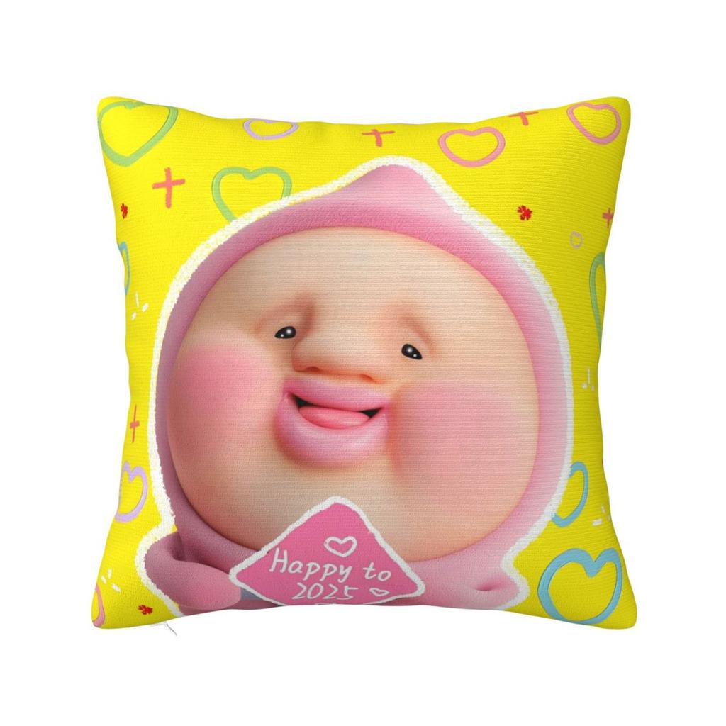 K-Kobito Zukan Peach Pillow Cover Fashion Pillow Case For Wedding Party Home Decor Cushion Cover Square Graphic Pillowcases Gift