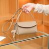 Genuine Leather Women'S Bags Are Simple And Fashionable, Lychee Pattern Single Shoulder Messenger Bag, First Layer Cowhide Small Square Bag Tide