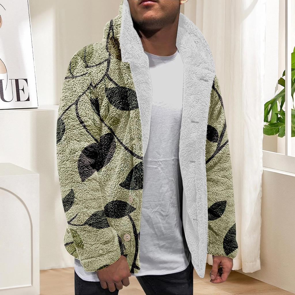 Men'S Winter Zipper Hooded Fleece Sweatshirt With Patch Pocket Casual Jacket