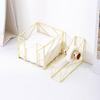 Sturdy Hollow Out Design Metal Sticky Note Dispenser Holders Case With Compacts Design For Pens Pencils And Sticky Notes