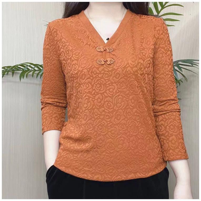 Cămăși la modă cu decolteu în V, nasturi, culoare uni, versatile, îmbrăcăminte pentru femei, toamnă iarnă, pulovere largi casual, bluză pentru navetă