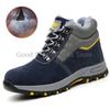 High Quality Winter Boots Men Steel Toe Cap Safety Boots Work Shoes Men Puncture-Proof Work Boots Plush Warm Safety Shoes Boots