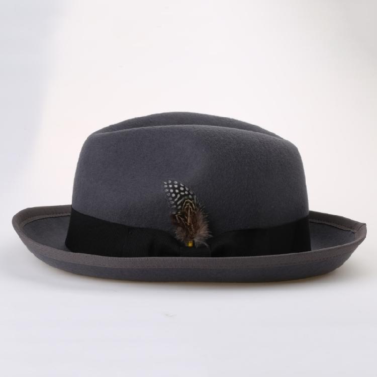 Unisex Woolen Felt Panama Hat Masquerade Ball Fedora Hat Role Playing Party Hat