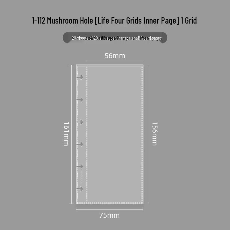 

Альбом для карточек Polaroid с грибной пряжкой, с четырьмя квадрантами и вариантами сетки