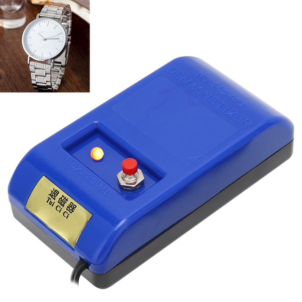 Practical Blue Plastic Watch Demagnetizer 110V/220V Dual Voltage Professional Watch Repairing Tool Degaussing Tool Watch Repair