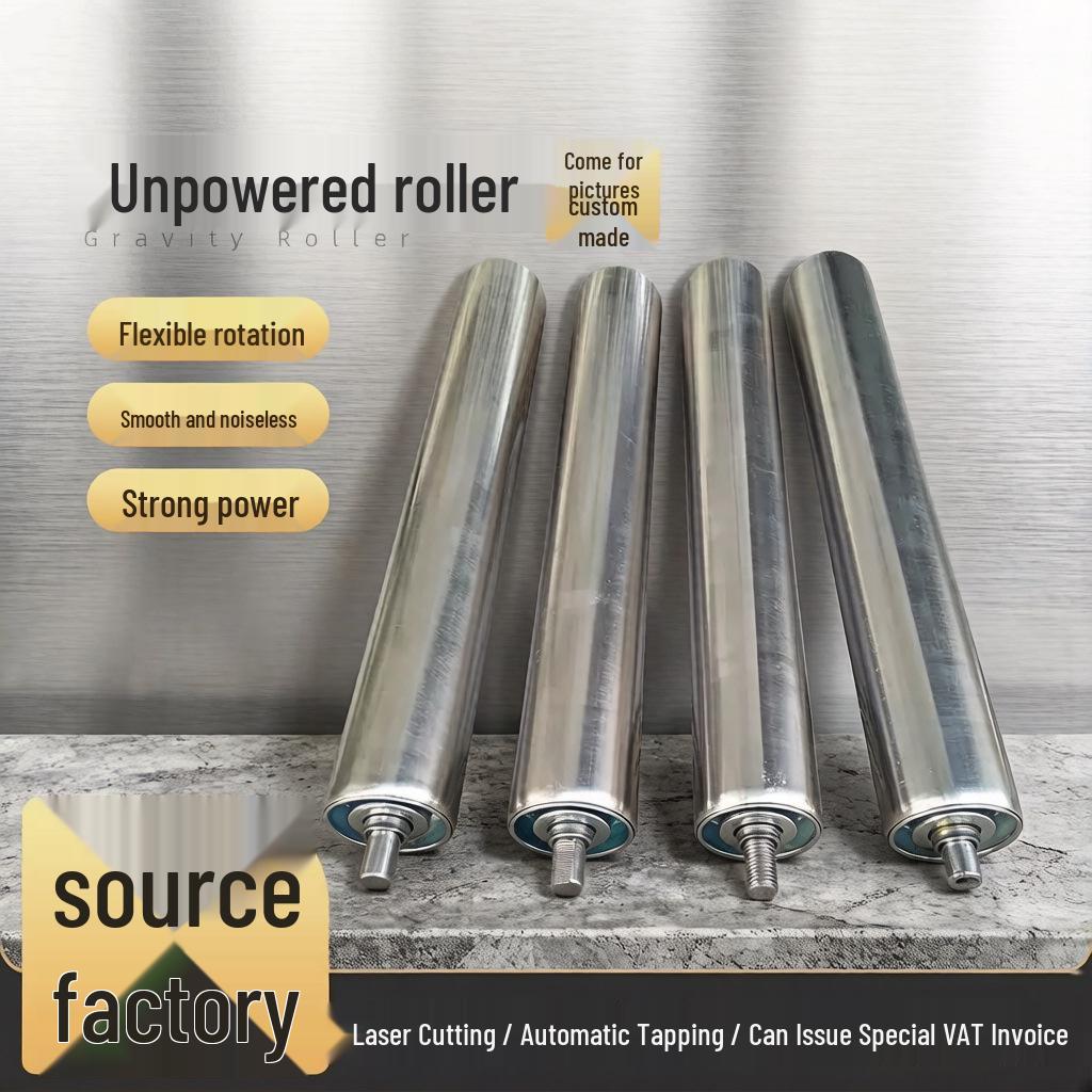 Non-Powered Stainless Steel Galvanized Roller Unloading Conveyor and Wheel Shaft