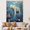 "Polar Bear In Floral Underwater Scene" Patterned Tapestry Home Decor, Suitable for Bedroom and Living Room, Gift
